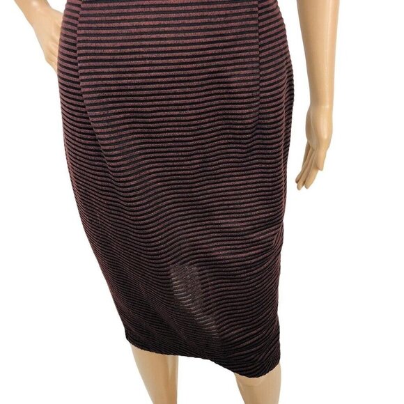 ASTR The Label Striped Knit Bodycon Pencil Dress V-Neck Mini Sleeveless Size L - Picture 3 of 9